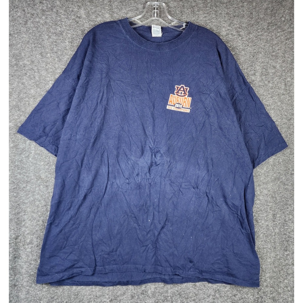 Auburn Tigers T-Shirt Mens 3XL Navy Blue 2010 SEC Champions Graphic Tee